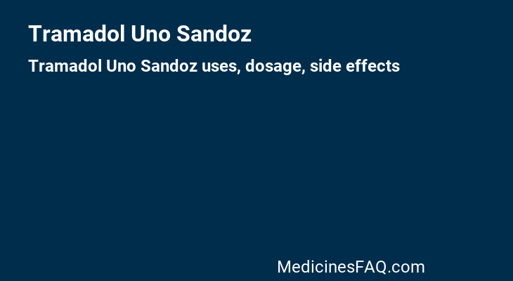 Tramadol Uno Sandoz