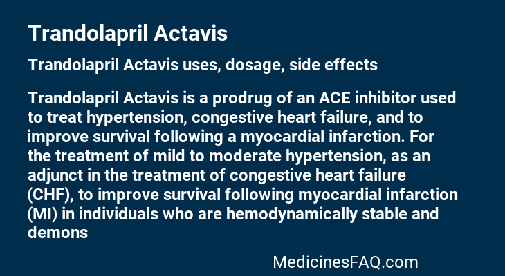 Trandolapril Actavis