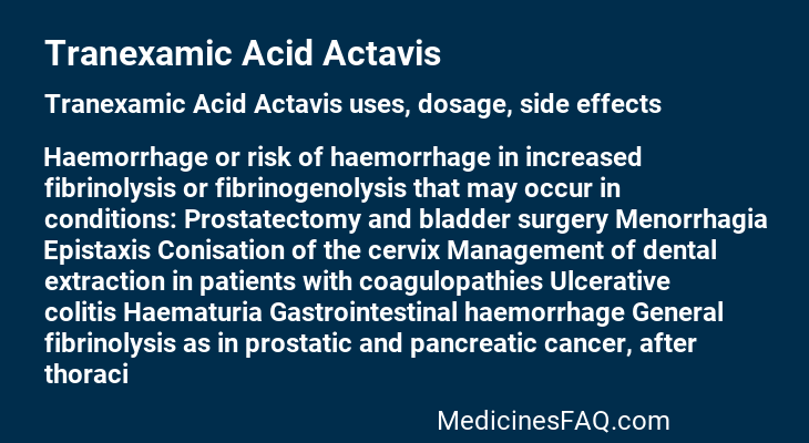 Tranexamic Acid Actavis