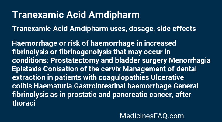 Tranexamic Acid Amdipharm