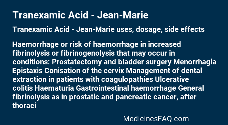 Tranexamic Acid - Jean-Marie