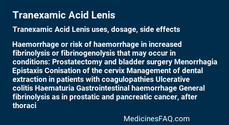 Tranexamic Acid Lenis