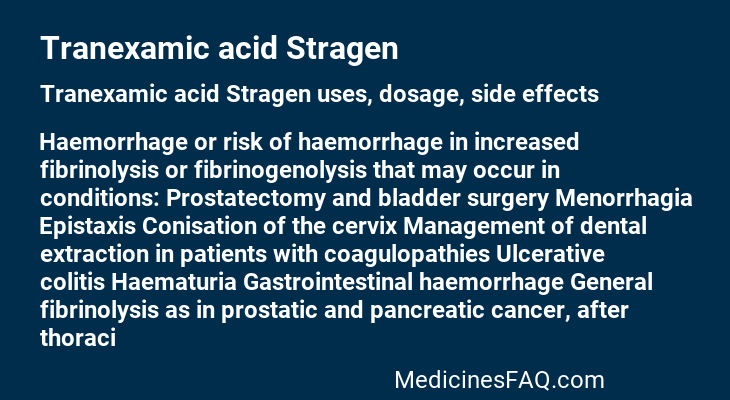 Tranexamic acid Stragen