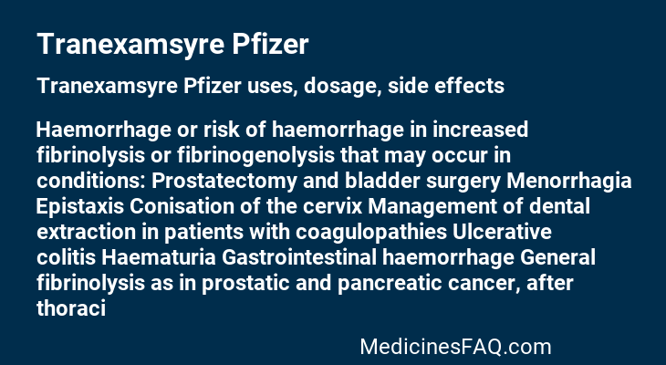 Tranexamsyre Pfizer