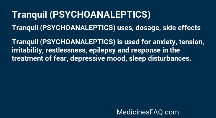 Tranquil (PSYCHOANALEPTICS)