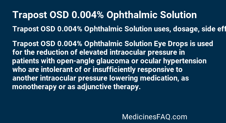 Trapost OSD 0.004% Ophthalmic Solution