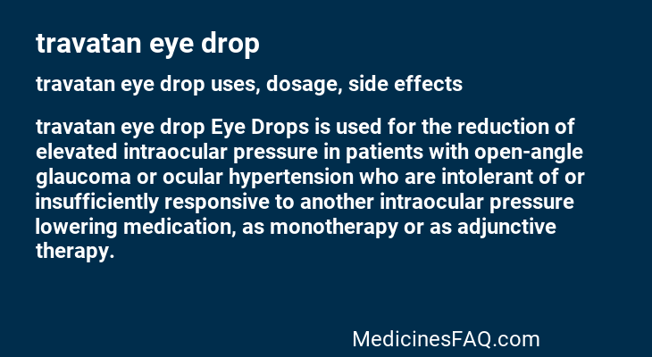 travatan eye drop