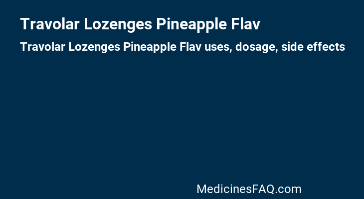 Travolar Lozenges Pineapple Flav