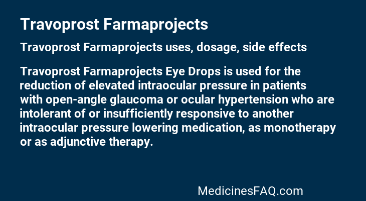 Travoprost Farmaprojects