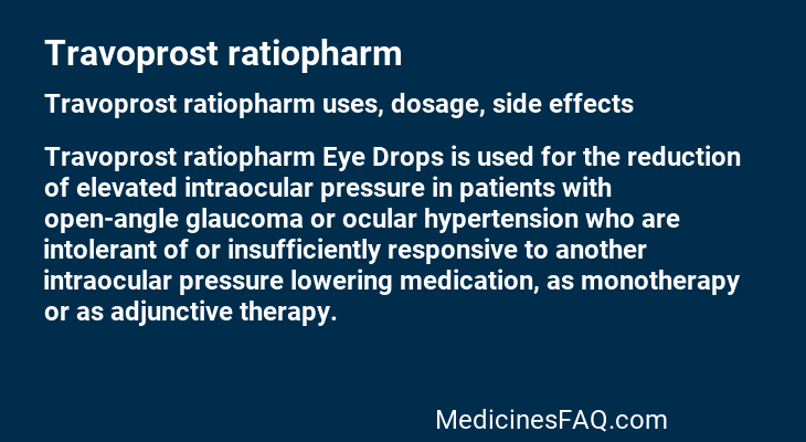 Travoprost ratiopharm