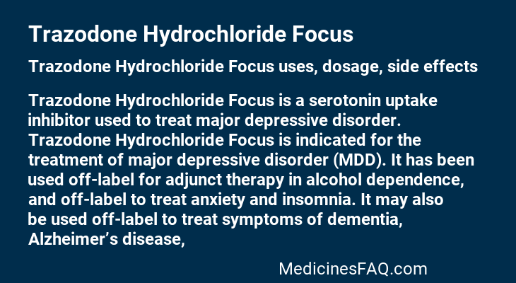 Trazodone Hydrochloride Focus