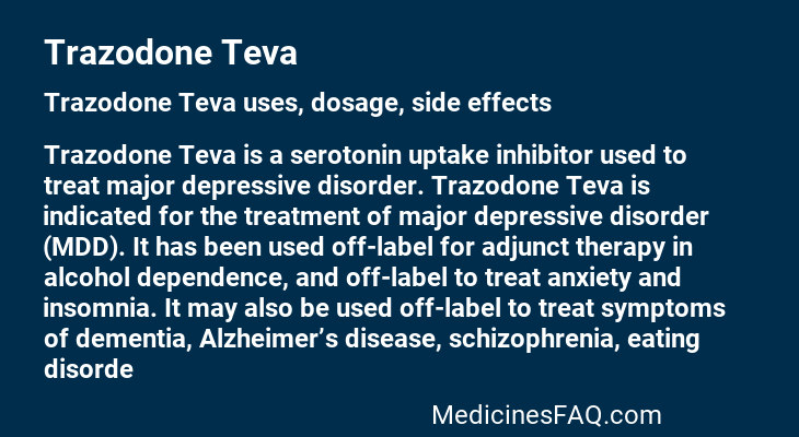 Trazodone Teva