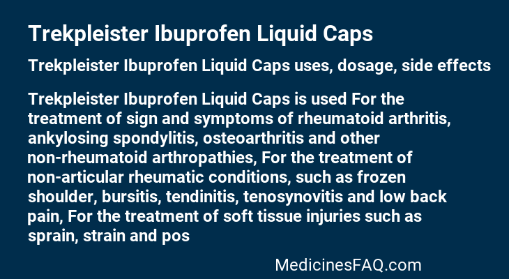 Trekpleister Ibuprofen Liquid Caps