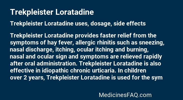 Trekpleister Loratadine