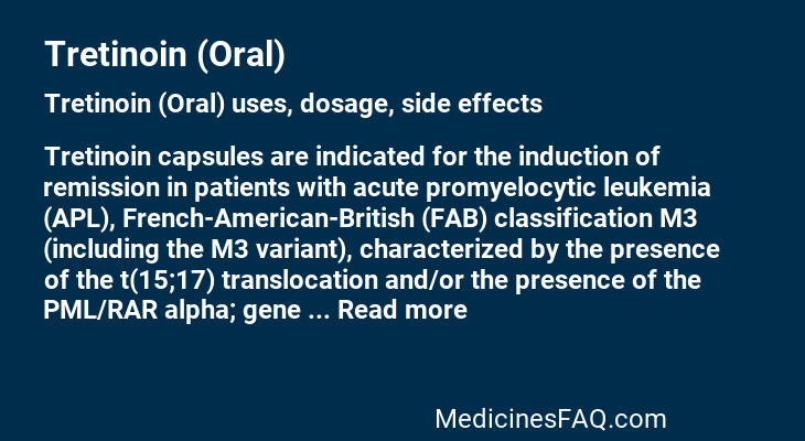 Tretinoin (Oral)