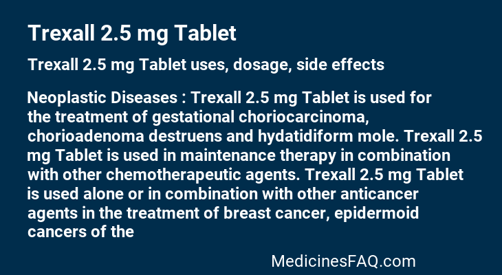 Trexall 2.5 mg Tablet