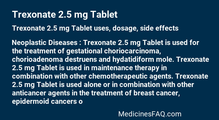 Trexonate 2.5 mg Tablet