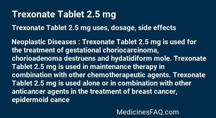 Trexonate Tablet 2.5 mg