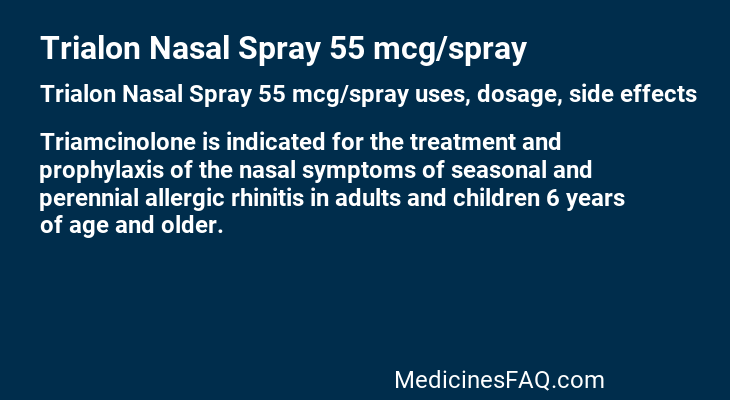 Trialon Nasal Spray 55 mcg/spray