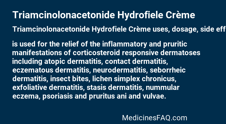Triamcinolonacetonide Hydrofiele Crème
