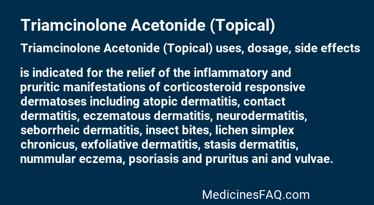 Triamcinolone Acetonide (Topical)