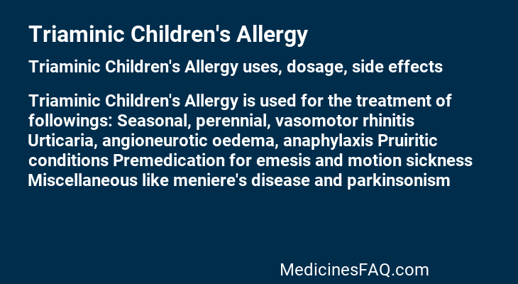 Triaminic Children's Allergy