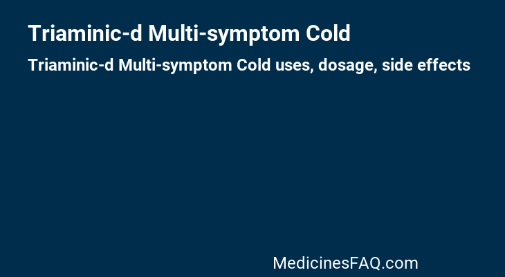 Triaminic-d Multi-symptom Cold
