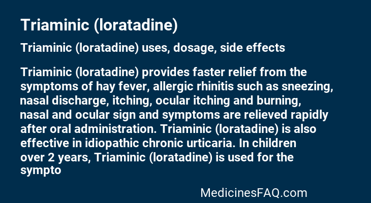 Triaminic (loratadine)