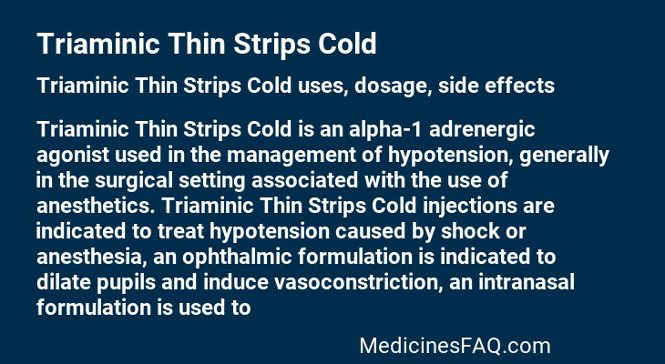 Triaminic Thin Strips Cold