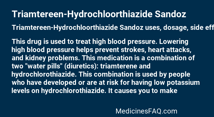 Triamtereen-Hydrochloorthiazide Sandoz