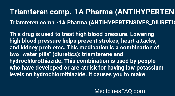 Triamteren comp.-1A Pharma (ANTIHYPERTENSIVES_DIURETICS)