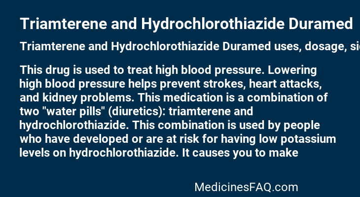 Triamterene and Hydrochlorothiazide Duramed