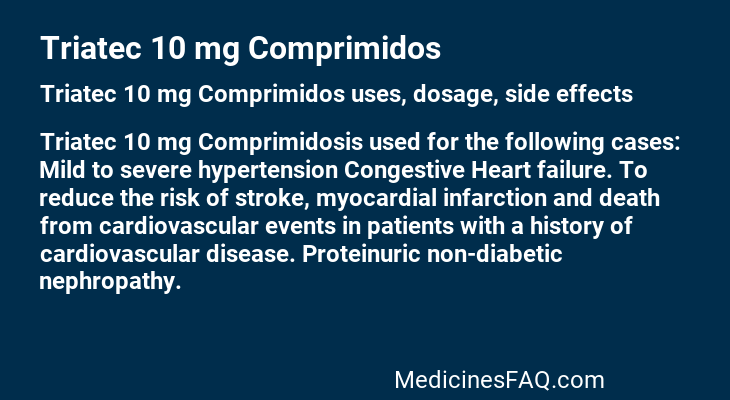 Triatec 10 mg Comprimidos