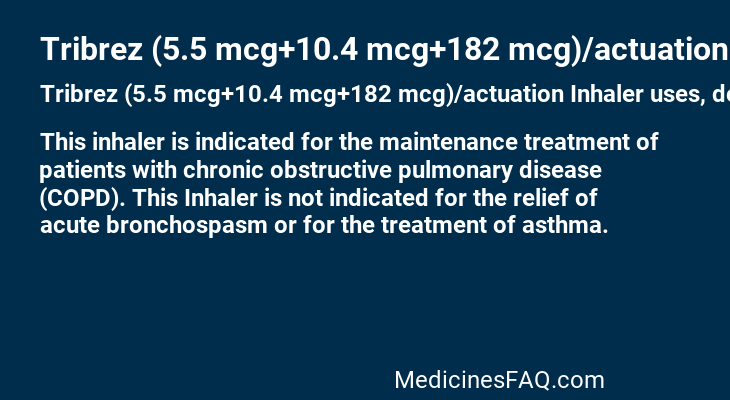 Tribrez (5.5 mcg+10.4 mcg+182 mcg)/actuation Inhaler