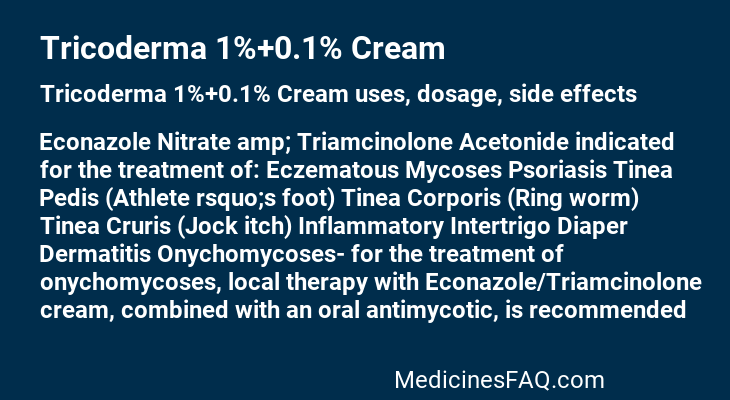 Tricoderma 1%+0.1% Cream