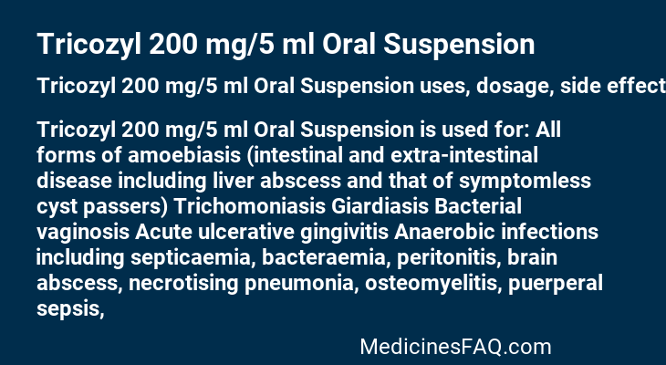 Tricozyl 200 mg/5 ml Oral Suspension