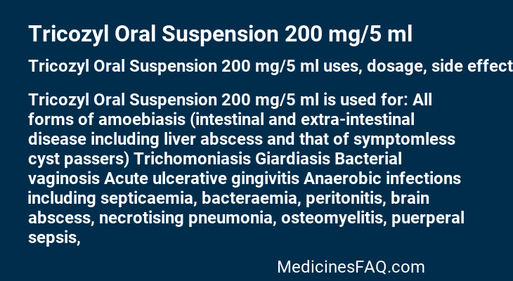 Tricozyl Oral Suspension 200 mg/5 ml