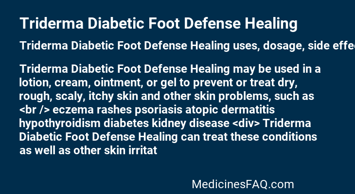 Triderma Diabetic Foot Defense Healing