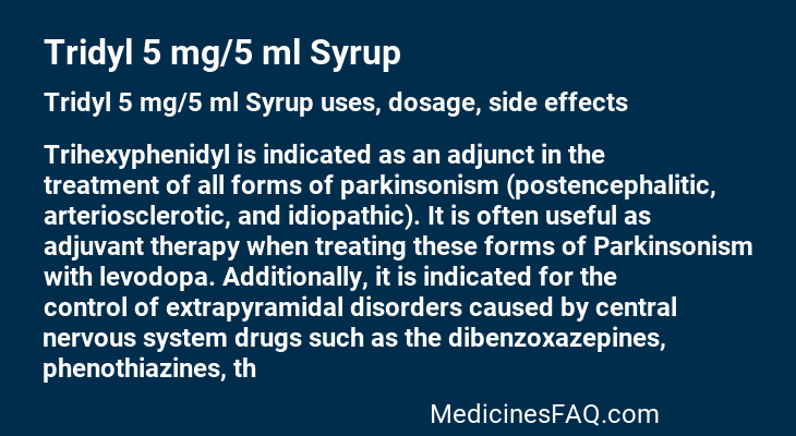 Tridyl 5 mg/5 ml Syrup