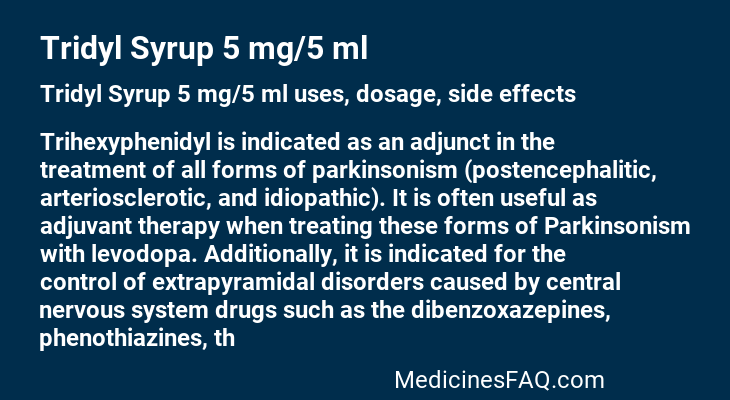 Tridyl Syrup 5 mg/5 ml