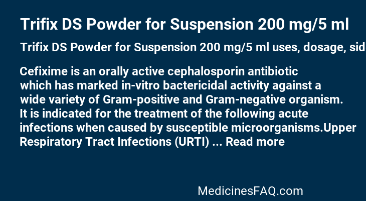 Trifix DS Powder for Suspension 200 mg/5 ml