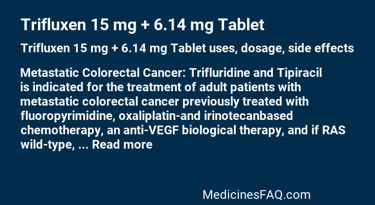 Trifluxen 15 mg + 6.14 mg Tablet