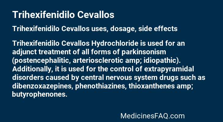 Trihexifenidilo Cevallos