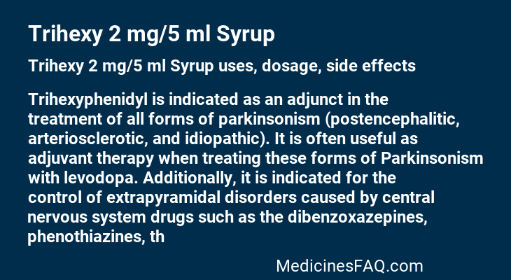 Trihexy 2 mg/5 ml Syrup