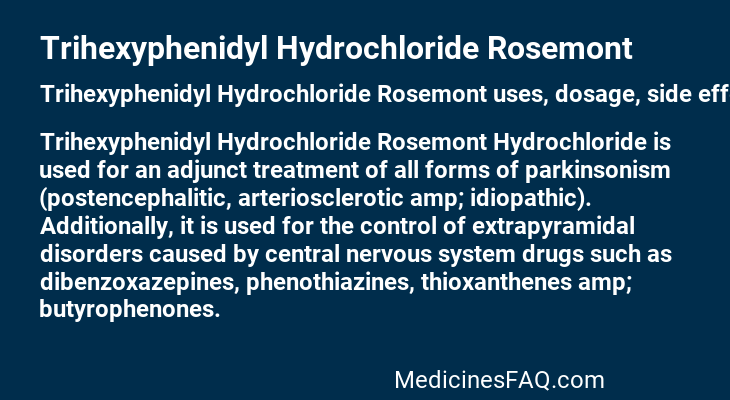 Trihexyphenidyl Hydrochloride Rosemont