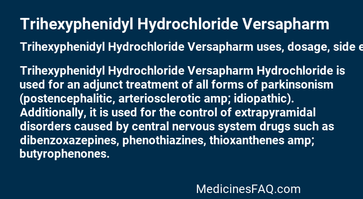 Trihexyphenidyl Hydrochloride Versapharm