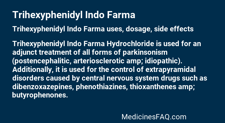 Trihexyphenidyl Indo Farma