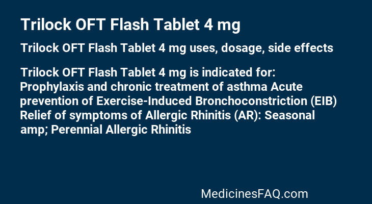 Trilock OFT Flash Tablet 4 mg