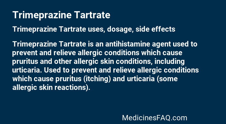 Trimeprazine Tartrate