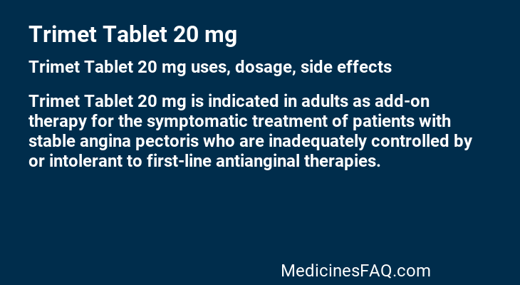 Trimet Tablet 20 mg